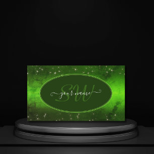 Carte De Visite Vert Marbré Motif mignonne Parties scintillant éto