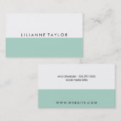 Carte De Visite Vert menthe (Devant / Derrière)