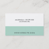 Carte De Visite Vert menthe (Dos)
