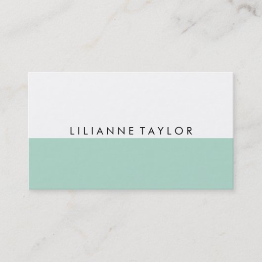 Carte De Visite Vert menthe (Devant)