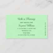 Carte De Visite Vert menthe avec Coeur magnifique et logo mignon (Dos)