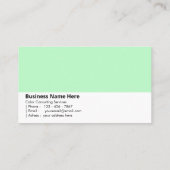 Carte De Visite Vert menthe | "Frais et rafraîchissant" (Dos)