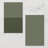 Carte de visite vert mi-texturé de mousse - Person (Devant / Derrière)