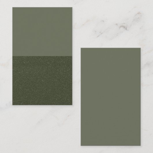 Carte de visite vert mi-texturé de mousse - Person (Devant / Derrière)