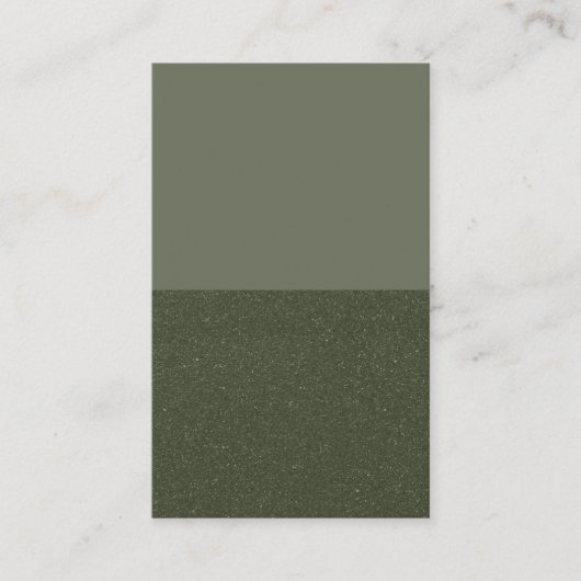 Carte de visite vert mi-texturé de mousse - Person (Devant)