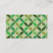Carte De Visite Vert Mid Century Moderne Géométrique (Dos)