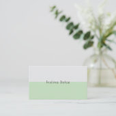 Carte de visite vert minime à la menthe (Debout devant)