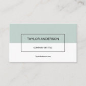 Carte De Visite Vert moderne (Devant)