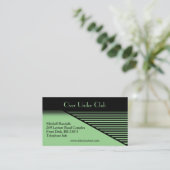 Carte de visite vert moderne (Debout devant)