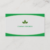 Carte De Visite Vert moderne et blanc (Devant)