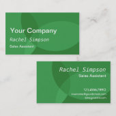 Carte De Visite Vert moderne et professionnel (Devant / Derrière)