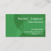 Carte De Visite Vert moderne et professionnel (Dos)