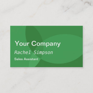 Carte De Visite Vert moderne et professionnel