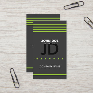 Carte De Visite Vert moderne professionnel