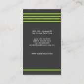 Carte De Visite Vert moderne professionnel (Dos)