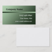 Carte De Visite Vert moderne simple bande (Devant / Derrière)