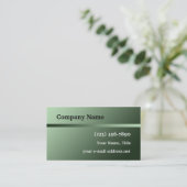 Carte De Visite Vert moderne simple bande (Debout devant)
