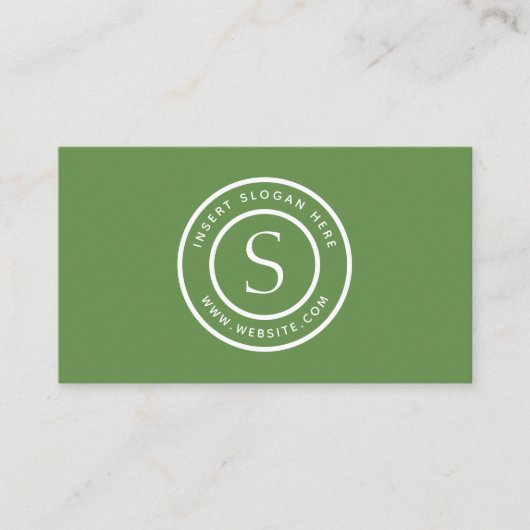 Carte De Visite Vert moderne simple simple professionnel de logo (Devant)