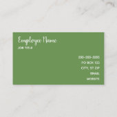 Carte De Visite Vert mousse (Dos)