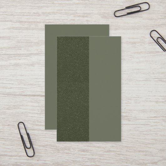 Carte de visite vert mousse à deux tons - personna (Devant/Arrière en situation)