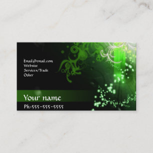 Carte de visite vert néon