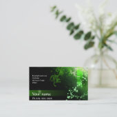 Carte de visite vert néon (Debout devant)