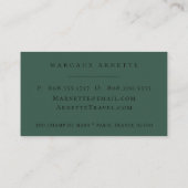 Carte De Visite Vert noir de logo de Tour Eiffel (Dos)