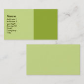 Carte De Visite vert olive (Devant / Derrière)