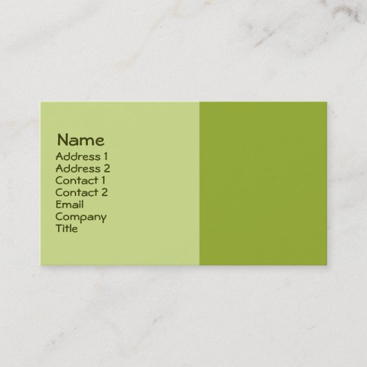 Carte De Visite vert olive (Devant)
