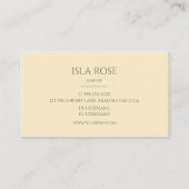 Carte De Visite Vert olive et crème (Dos)