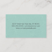 Carte De Visite Vert / Or (Dos)