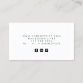 Carte De Visite Vert or Aquarelle moderne (Dos)