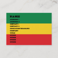 Vert, or (jaune) et drapeau de couleurs rouges