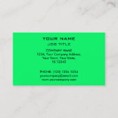 Carte de visite vert Orb (Dos)