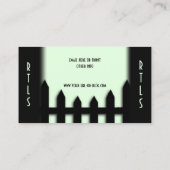 Carte de visite vert pâle du paysage de service de (Dos)