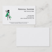 Carte De Visite Vert personnel de client (Devant / Derrière)