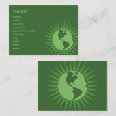 Carte De Visite Vert - potelé (Devant / Derrière)