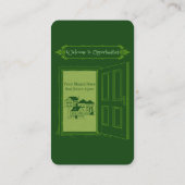 Carte de visite Vert Pour Agents Immobiliers (Dos)