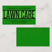 Carte de visite vert pour l'entretien de la pelous (Devant / Derrière)