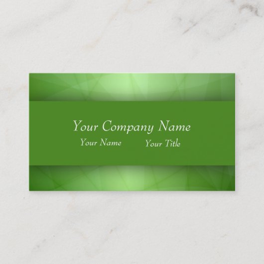 Carte De Visite Vert professionnel (Devant)
