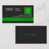 Carte De Visite vert professionnel 2 (Devant / Derrière)