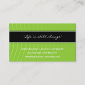 Carte De Visite Vert professionnel élégant chic (Dos)