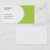 Carte De Visite Vert professionnel moderne et blanc (Devant / Derrière)
