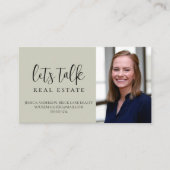 Carte De Visite Vert professionnel Parlons immobilier (Devant)