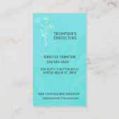 Carte de visite vert professionnel photo moderne (Dos)