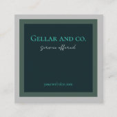 Carte de visite vert profond (Devant)