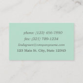 Carte De Visite Vert publicitaire (Dos)