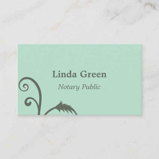 Carte De Visite Vert publicitaire (Devant)