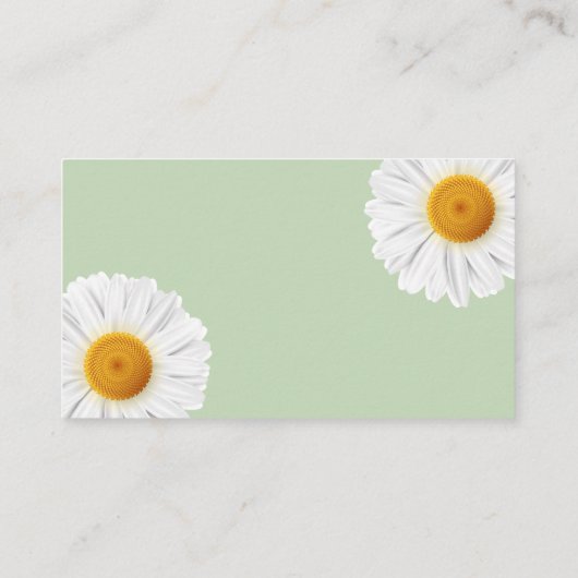 Carte De Visite Vert pur pétale (Dos)