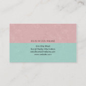 Carte De Visite Vert rose ravissant Contemporain (Dos)